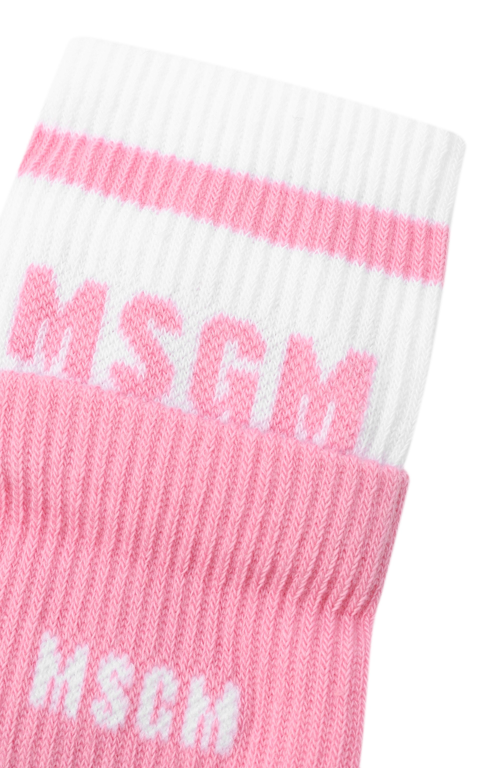 Хлопковые носки MSGM KIDS розового цвета по цене 2995 руб., арт. S6MSJUS0231, фото 2 Хлопковые носки MSGM KIDS, арт. S6MSJUS0231, фото 2