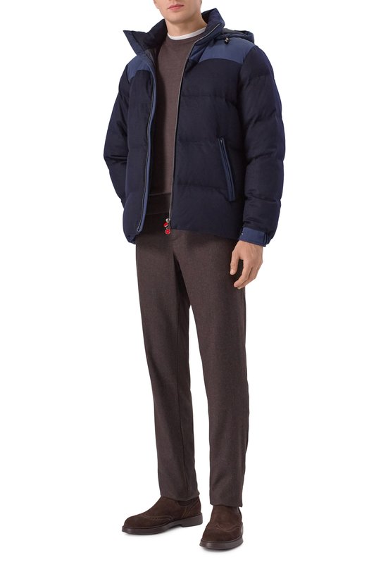 Кашемировый пуховик Kiton UW2229V0436H02 Синий  UW2229V0436H02 Фото 2