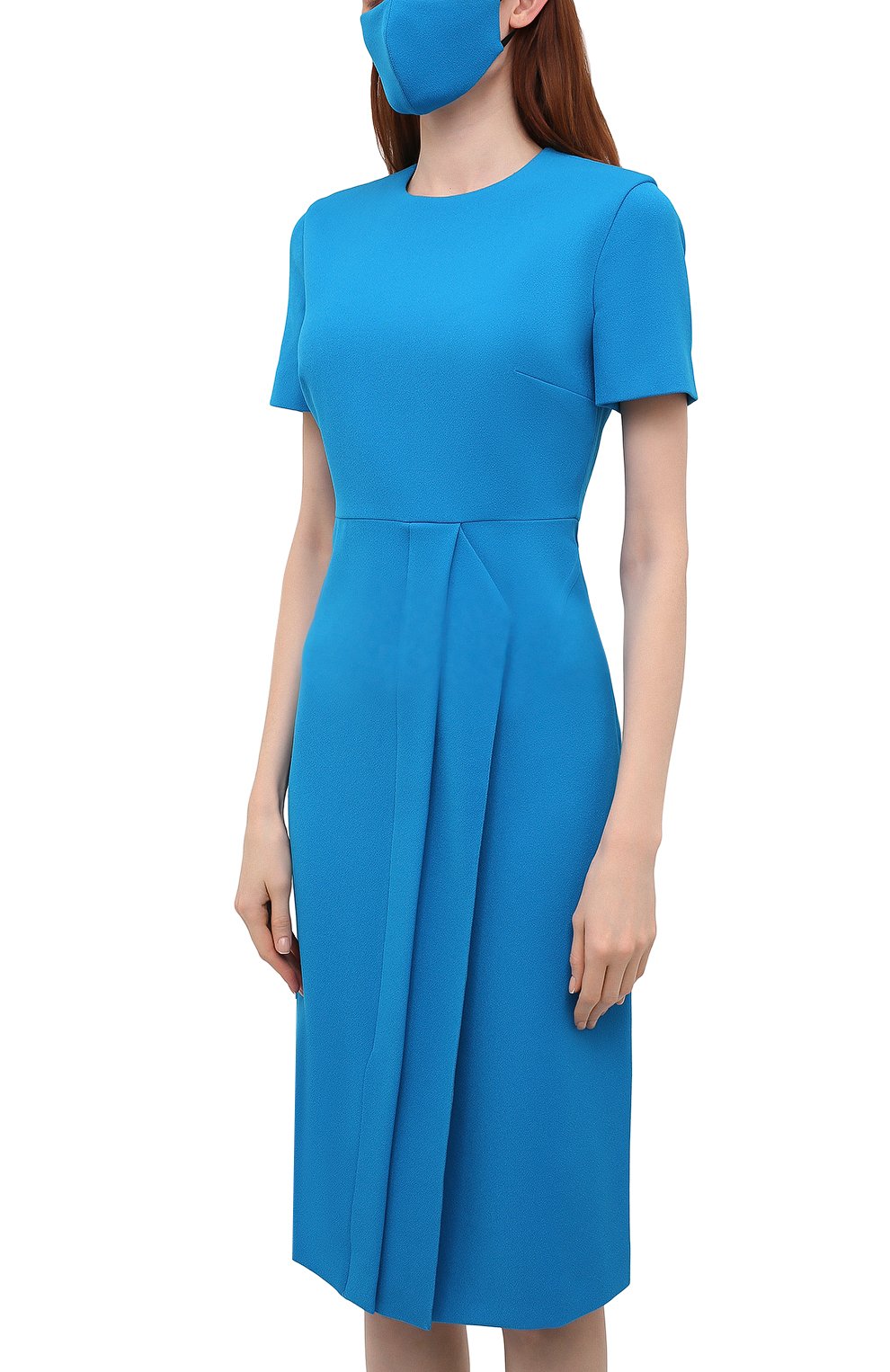 Комплект из платья и маски ROLAND MOURET синего цвета по цене 117000 руб., арт. SS21/S2271/F2196, фото 6 Комплект из платья и маски ROLAND MOURET, арт. SS21/S2271/F2196, фото 6