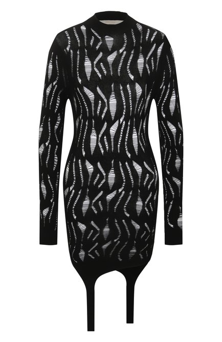 Женский водолазка из вискозы SSHEENA черного цвета, арт. 25SSKRY FS25002 | Фото 1 (Рукава: Длинные; Материал сплава: Проставлено; Длина (для топов): Удлиненные; Материал внешний: Синтетический материал, Вискоза; Драгоценные камни: Проставлено)