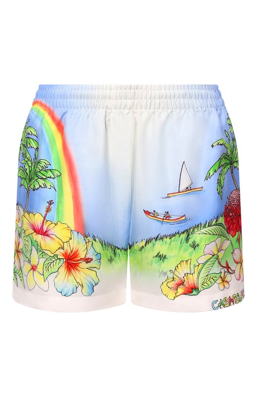 Шелковые шорты Casablanca W-SP26-TR-404-07-EX-BC Разноцветный W-SP26-TR-404-07-EX-BC