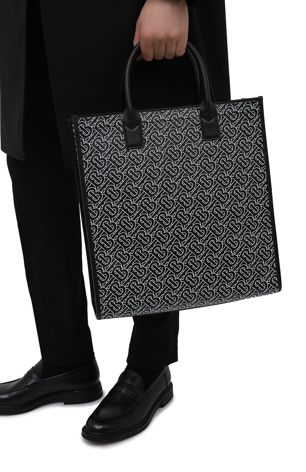 Кожаная сумка-тоут BURBERRY, арт. 8049435, фото 2