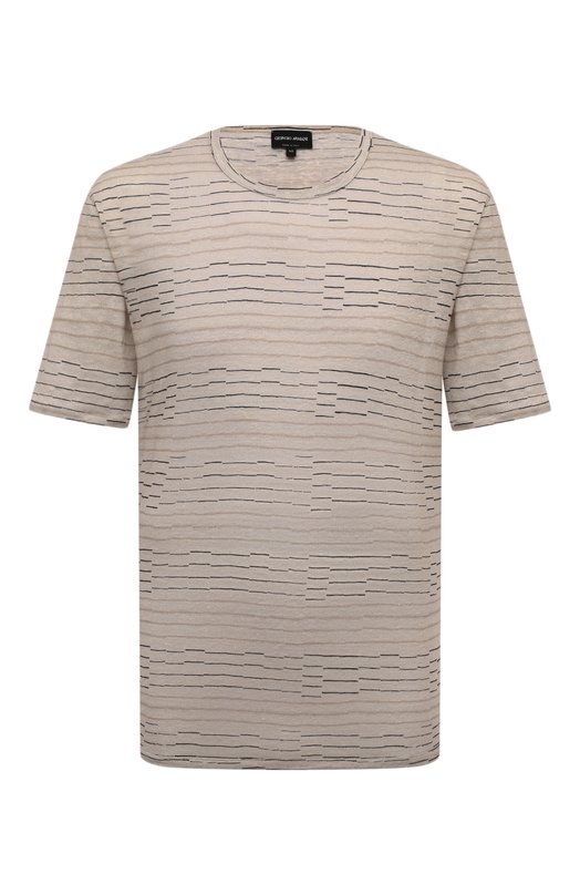 Льняная футболка Giorgio Armani GM000301/TE11562 Бежевый GM000301/TE11562