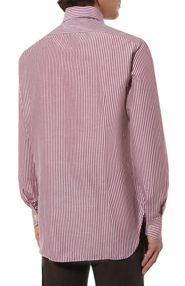 Рубашка из хлопка и льна KITON, арт. UCCH0660936, фото 1