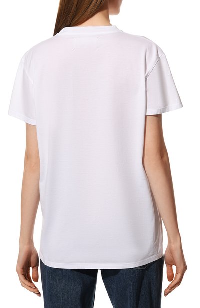 Хлопковая футболка MAISON MARGIELA белого цвета по цене 38350 руб., арт. S51GC0516/S22816, фото 4 Хлопковая футболка MAISON MARGIELA, арт. S51GC0516/S22816, фото 4