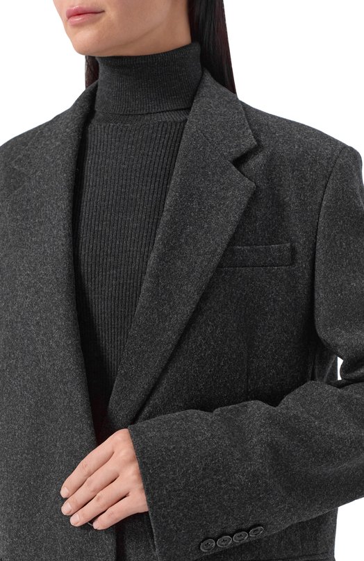 Шерстяной жакет TOTEME 254-WRZ0049-FB0024 Серый  254-WRZ0049-FB0024 Фото 5