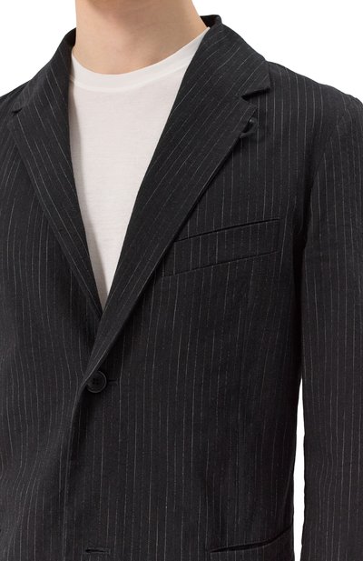 Пиджак из хлопка и льна HANNES ROETHER черного цвета по цене 79150 руб., арт. ZUN22DER.5111/, фото 5 Пиджак из хлопка и льна HANNES ROETHER, арт. ZUN22DER.5111/, фото 5