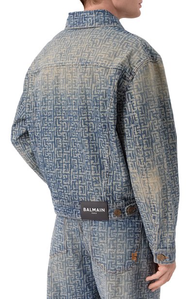 Джинсовая куртка BALMAIN синего цвета по цене 223000 руб., арт. GH1TC330/DG12, фото 4 Джинсовая куртка BALMAIN, арт. GH1TC330/DG12, фото 4
