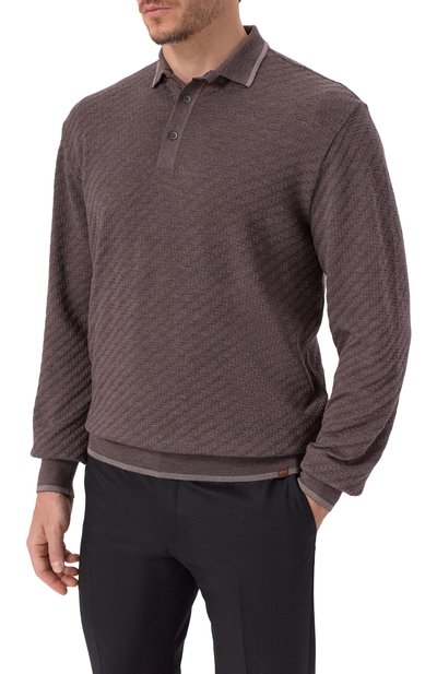 Шерстяное поло PAUL&SHARK коричневого цвета по цене 84550 руб., арт. 15311127, фото 3 Шерстяное поло PAUL&SHARK, арт. 15311127, фото 3