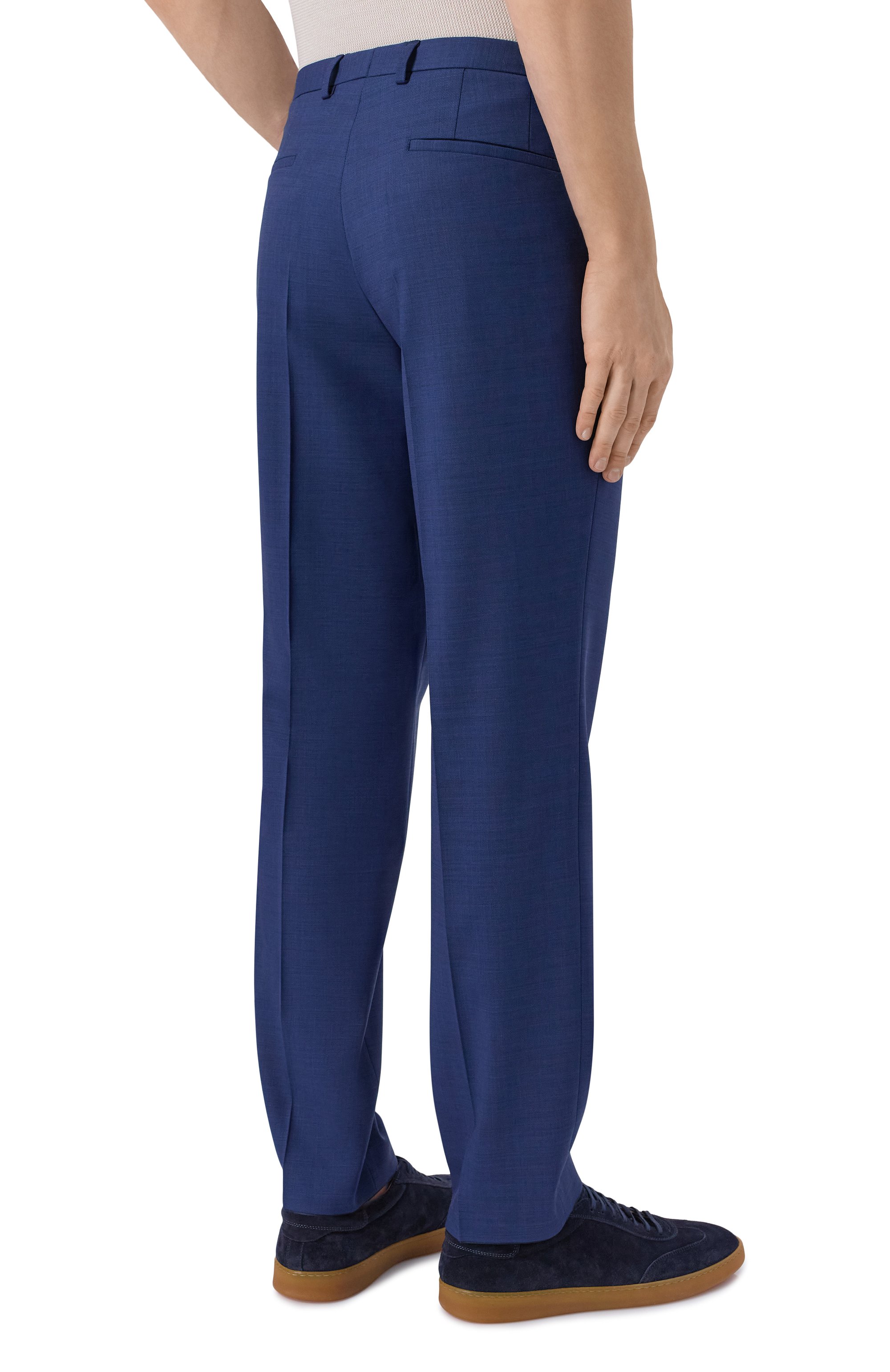 Брюки HUGO темно-синего цвета по цене 19950 руб., арт. 50557623, фото 4 Брюки HUGO, арт. 50557623, фото 4