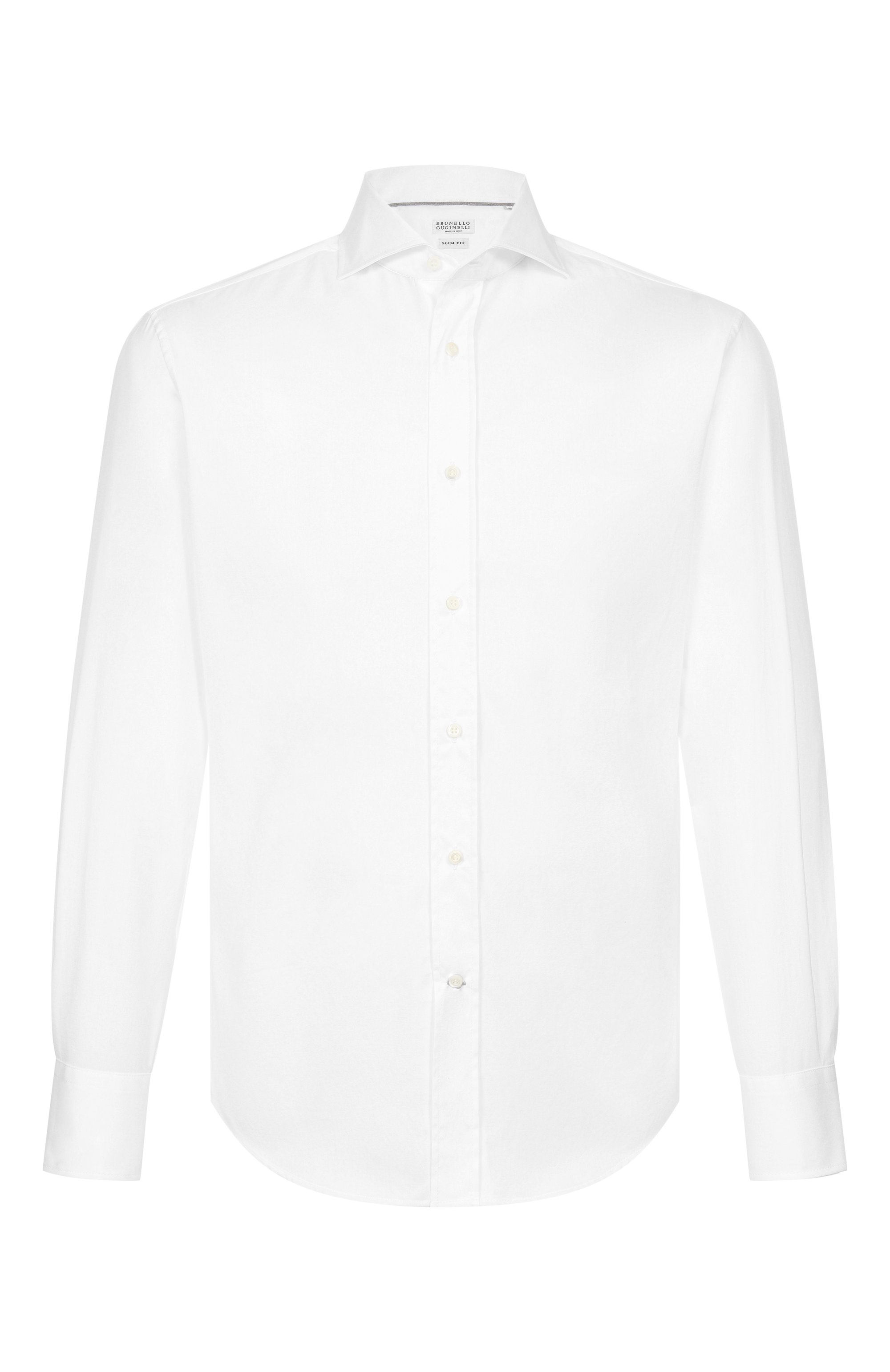 Хлопковая сорочка BRUNELLO CUCINELLI белого цвета по цене 68500 руб., арт. MBUC41718, фото 1 Хлопковая сорочка BRUNELLO CUCINELLI, арт. MBUC41718, фото 1