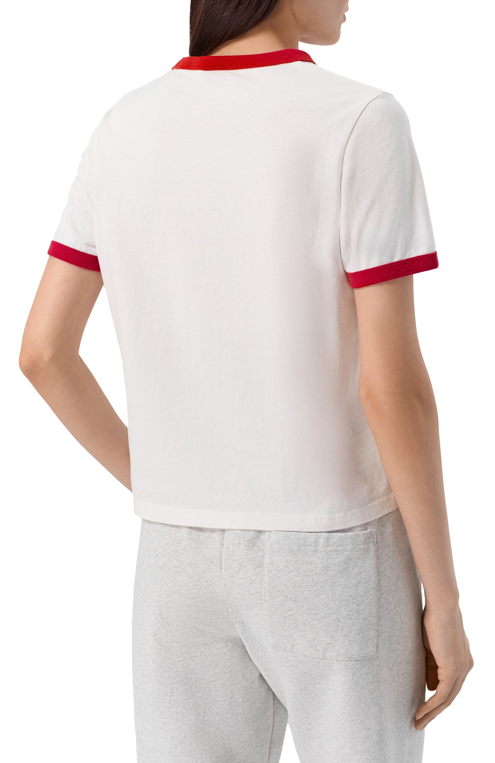 Хлопковая футболка SPORTY AND RICH, арт. T007364508WH52, фото 4