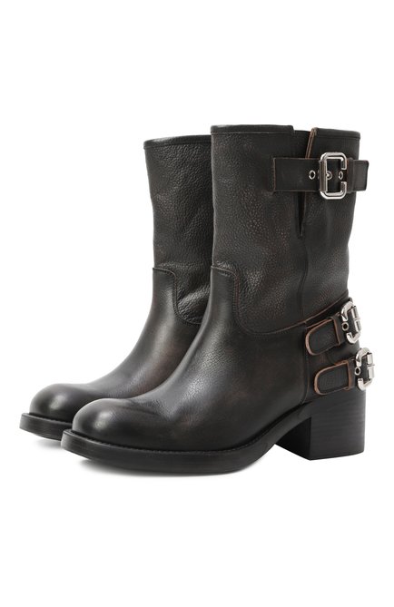 Женские кожаные полусапоги dakota CHLOÉ, арт. CHC25A12FSY