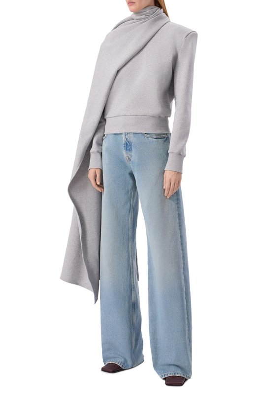 Хлопковый свитшот Magda Butrym 223925 Серый  223925 Фото 3