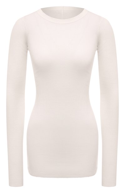 Женская хлопковый лонгслив RICK OWENS, арт. RP01C5202/RD