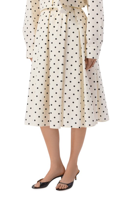 Хлопковая юбка MSGM 4042MDD19/267353 Чёрно-белый  4042MDD19/267353 Фото 3