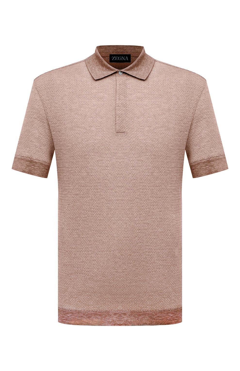 Поло из хлопка и льна ZEGNA, арт. UD372A7/D727, фото 1
