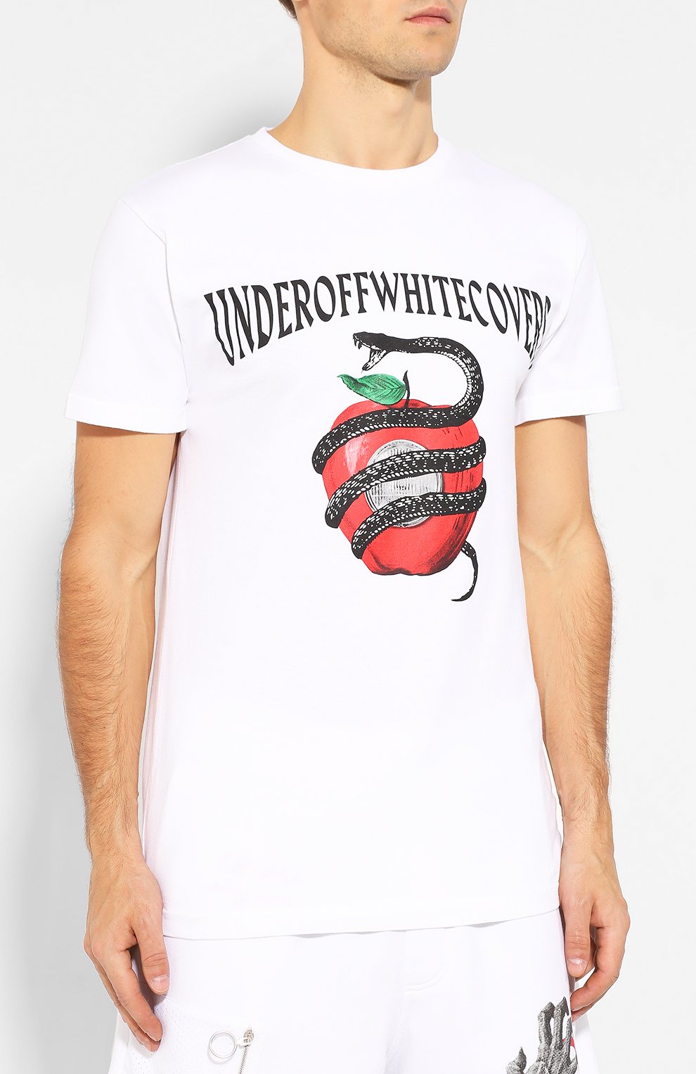 Мужская белая хлопковая футболка off-white x undercover OFF-WHITE