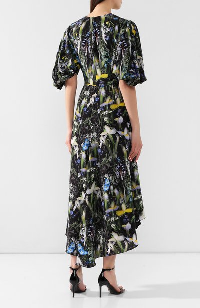 Шелковое платье ALEXANDER MCQUEEN черного цвета по цене 299500 руб., арт. 570435/QMD09, фото 4 Шелковое платье ALEXANDER MCQUEEN, арт. 570435/QMD09, фото 4