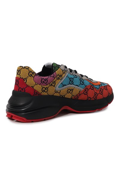 Текстильные кроссовки rhyton GUCCI разноцветного цвета по цене 105120 руб., арт. 663659 2UZK0, фото 5 Текстильные кроссовки rhyton GUCCI, арт. 663659 2UZK0, фото 5
