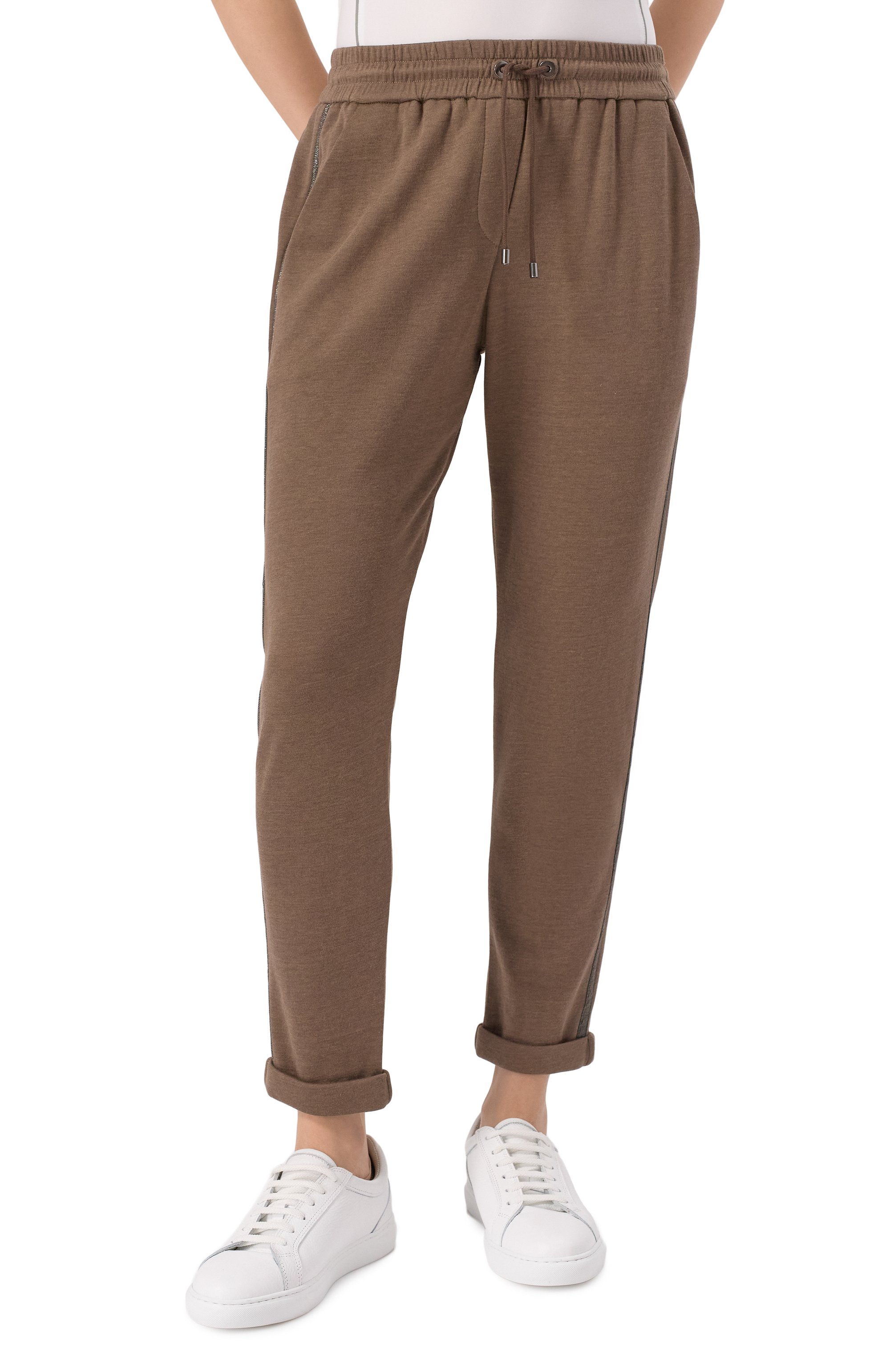 Брюки из хлопка и шелка BRUNELLO CUCINELLI, арт. MD828SM679, фото 3