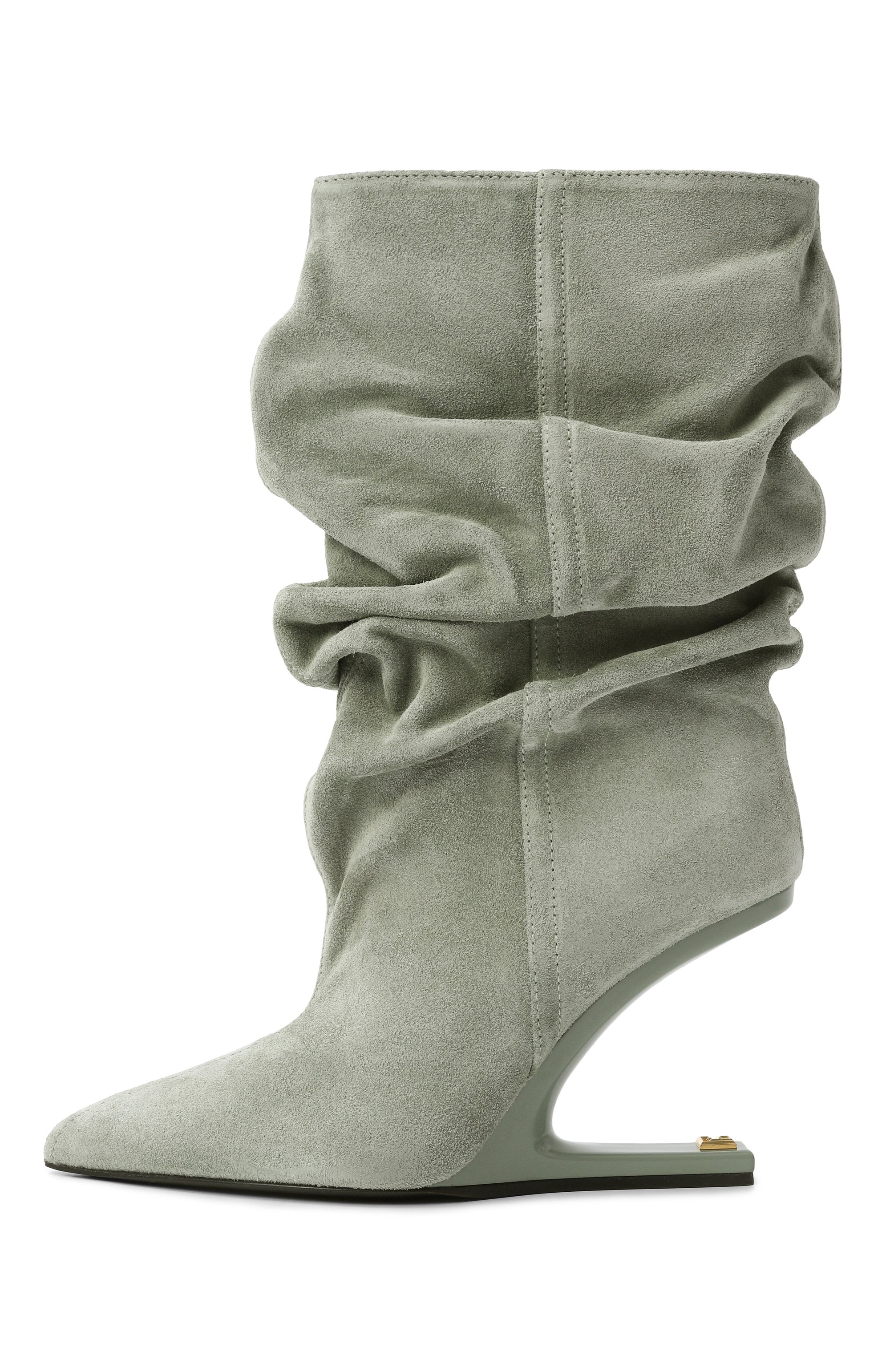 Замшевые полусапоги no wedge BALMAIN, арт. GN0TA236/LCMK, фото 4