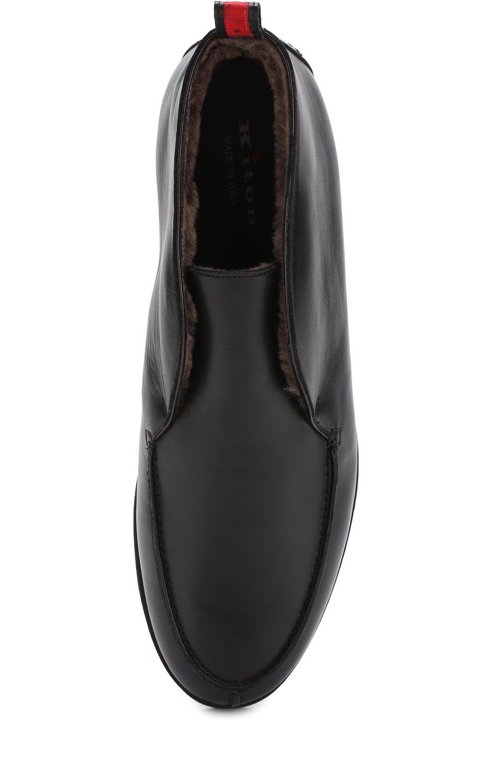 Кожаные ботинки без шнуровке с внутренней меховой отделкой KITON, арт. USSFLYN00409, фото 5