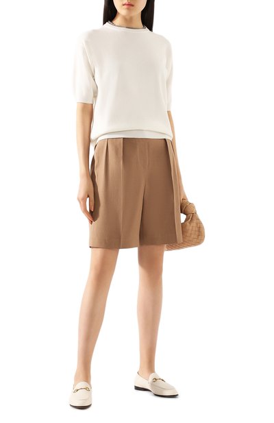 Шорты из смеси льна и хлопка BRUNELLO CUCINELLI, арт. MF591P7262, фото 2
