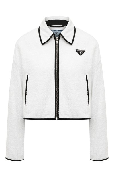 Женский хлопковый жакет PRADA, арт. P521M-1ZR3-F0009-221