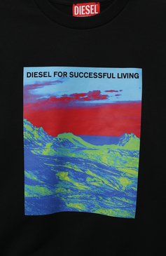 Детский хлопковый свитшот DIESEL черного цвета, арт. J01368/KYAQK | Фото 3 (Рукава: Длинные; Материал сплава: Проставлено; Материал внешний: Хлопок; Драгоценные камни: Проставлено; Мальчики Кросс-КТ: Свитшот-одежда)