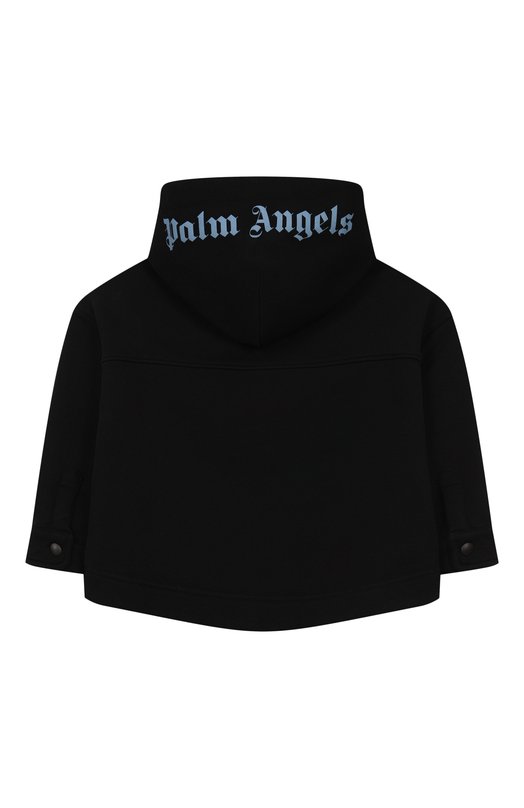 Хлопковая куртка-рубашка Palm Angels PBES002F25FLE001 Чёрный  PBES002F25FLE001 Фото 2