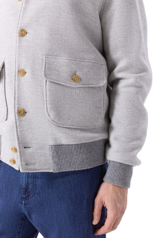 Шерстяной бомбер L.B.M. 1911 9377/55705 Серый  9377/55705 Фото 5