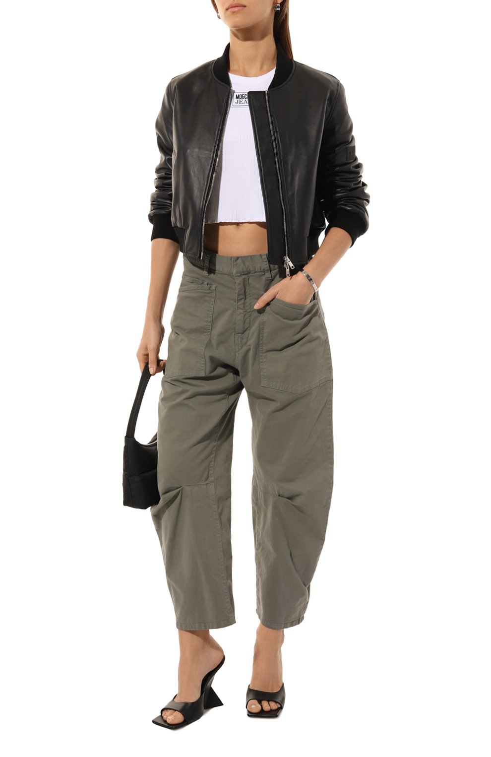 Кожаный бомбер YS ARMY PARIS темно-синего цвета по цене 155000 руб., арт. 24EFV20047B23W, фото 2 Кожаный бомбер YS ARMY PARIS, арт. 24EFV20047B23W, фото 2