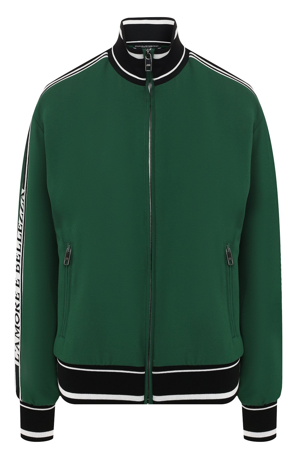 Толстовка из вискозы DOLCE & GABBANA зеленого цвета по цене 89950 руб., арт. F9C50T/G7RNY, фото 1 Толстовка из вискозы DOLCE & GABBANA, арт. F9C50T/G7RNY, фото 1