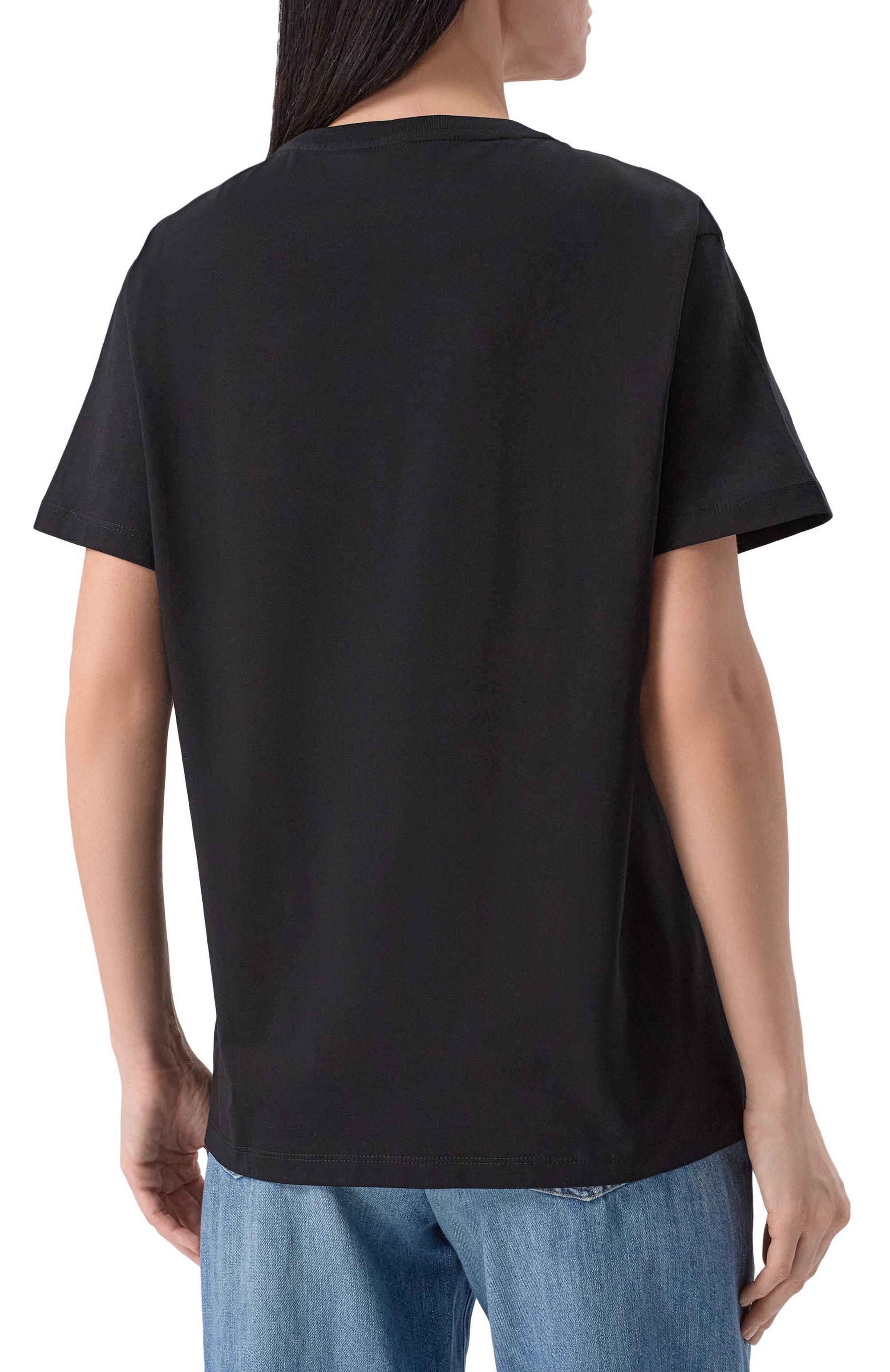 Хлопковая футболка N21 черного цвета по цене 21400 руб., арт. F051/6328, фото 4 Хлопковая футболка N21, арт. F051/6328, фото 4