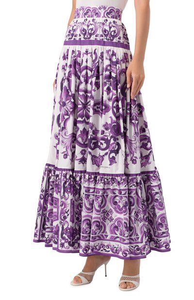 Хлопковая юбка DOLCE & GABBANA, арт. F4CX0T/HH5EW, фото 3