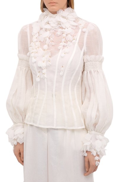 Блузка из льна и шелка ZIMMERMANN, арт. 1337TB0T, фото 3