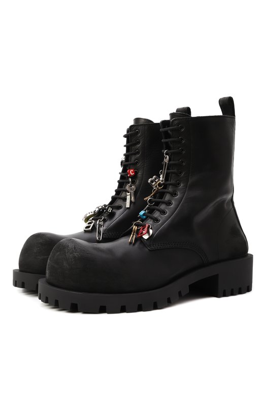 Кожаные ботинки Hummer Balenciaga 786137/WCDA3 Чёрный 786137/WCDA3