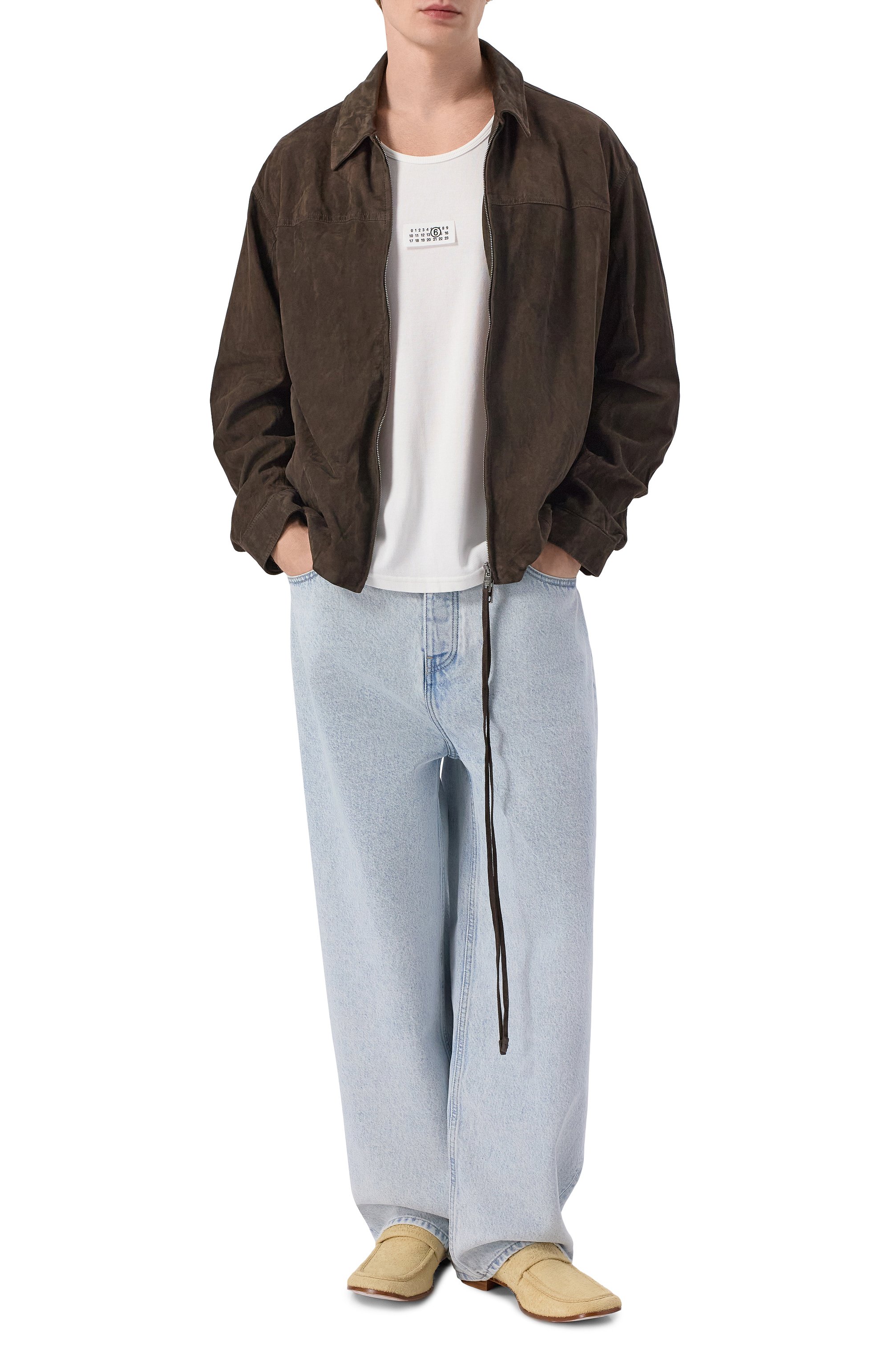 Замшевые лоферы swing-toe MM6, арт. SH3WR0008/P7704, фото 2