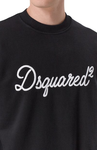 Хлопковый свитшот DSQUARED2 черного цвета по цене 42300 руб., арт. S74GU0928/D25029, фото 5 Хлопковый свитшот DSQUARED2, арт. S74GU0928/D25029, фото 5