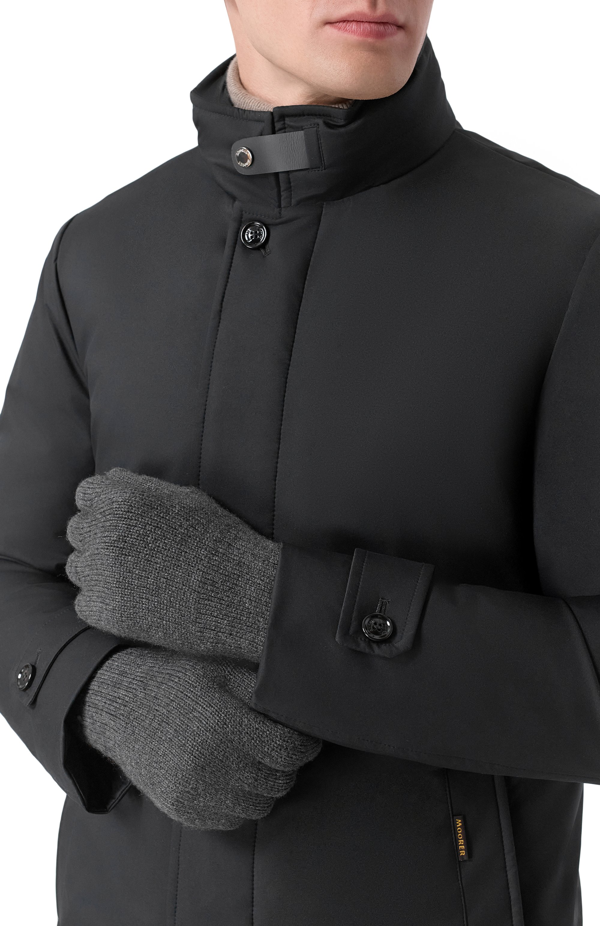 Кашемировые перчатки ANDREA CAMPAGNA темно-серого цвета по цене 16950 руб., арт. 108U39, фото 2 Кашемировые перчатки ANDREA CAMPAGNA, арт. 108U39, фото 2