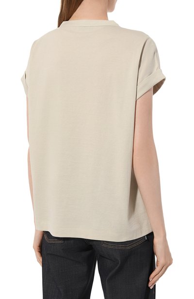 Хлопковая футболка BRUNELLO CUCINELLI, арт. MPA45BF620, фото 4