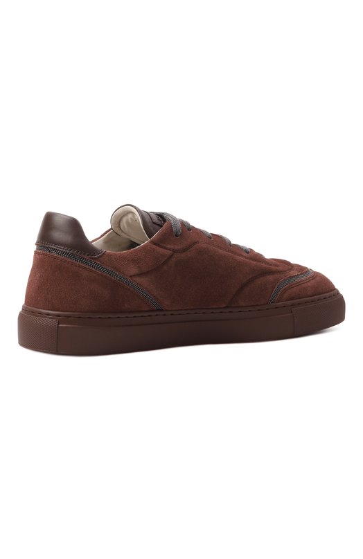 Замшевые кеды Brunello Cucinelli MZSFG3075P Коричневый  MZSFG3075P Фото 5