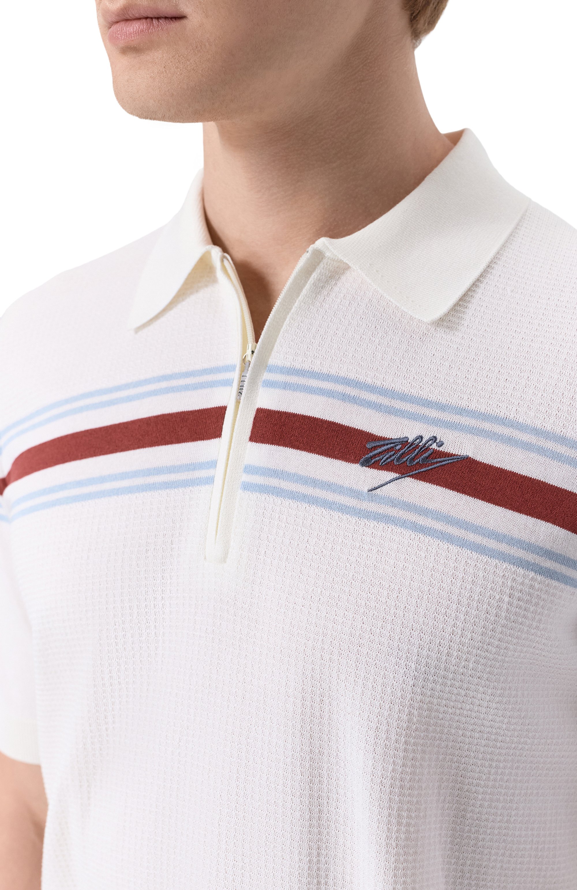 Поло из хлопка и шелка ZILLI белого цвета по цене 141500 руб., арт. KZP002M0142V0C000, фото 5 Поло из хлопка и шелка ZILLI, арт. KZP002M0142V0C000, фото 5