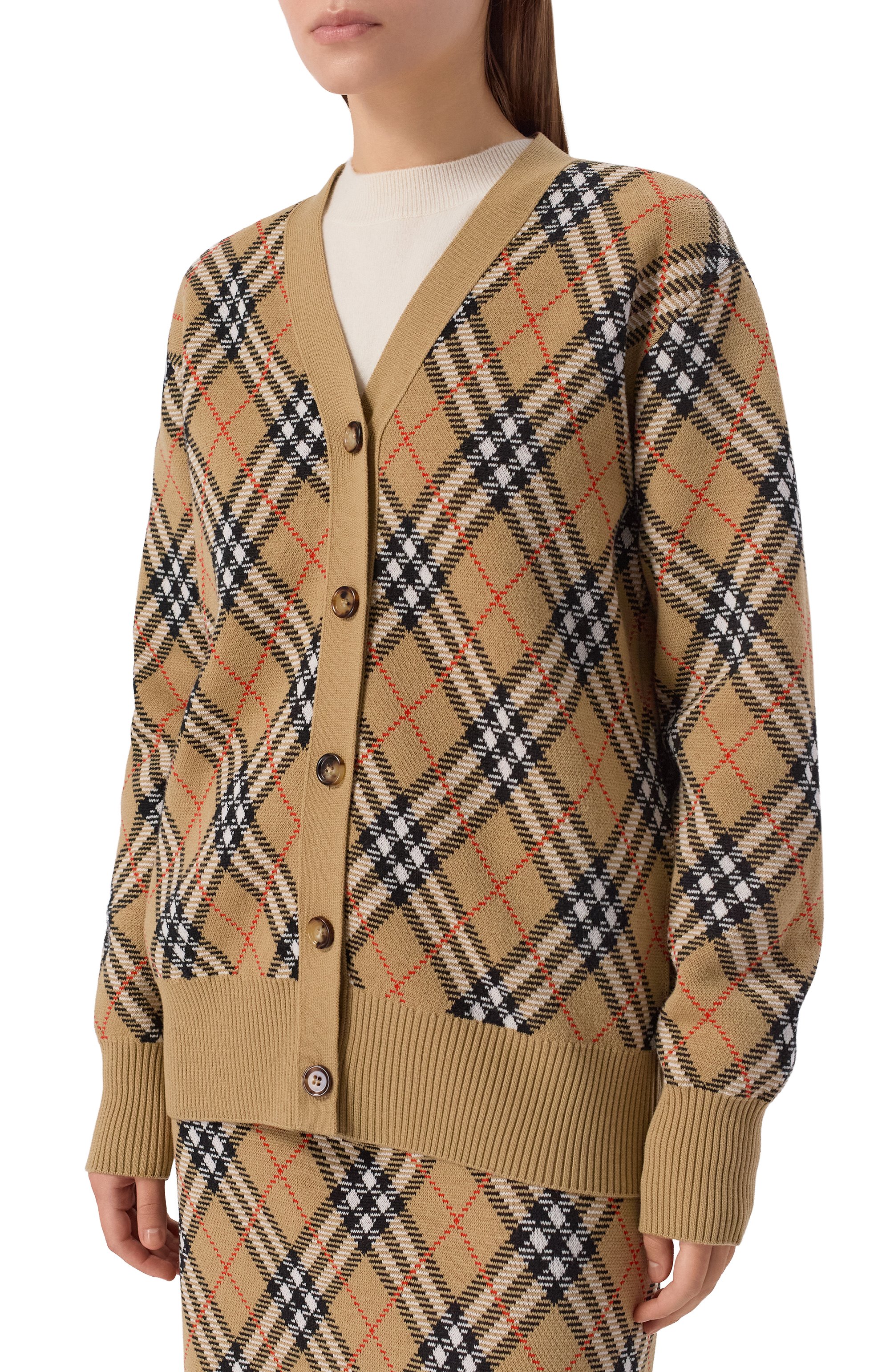 Шерстяной кардиган BURBERRY бежевого цвета по цене 168000 руб., арт. 8112119, фото 3 Шерстяной кардиган BURBERRY, арт. 8112119, фото 3