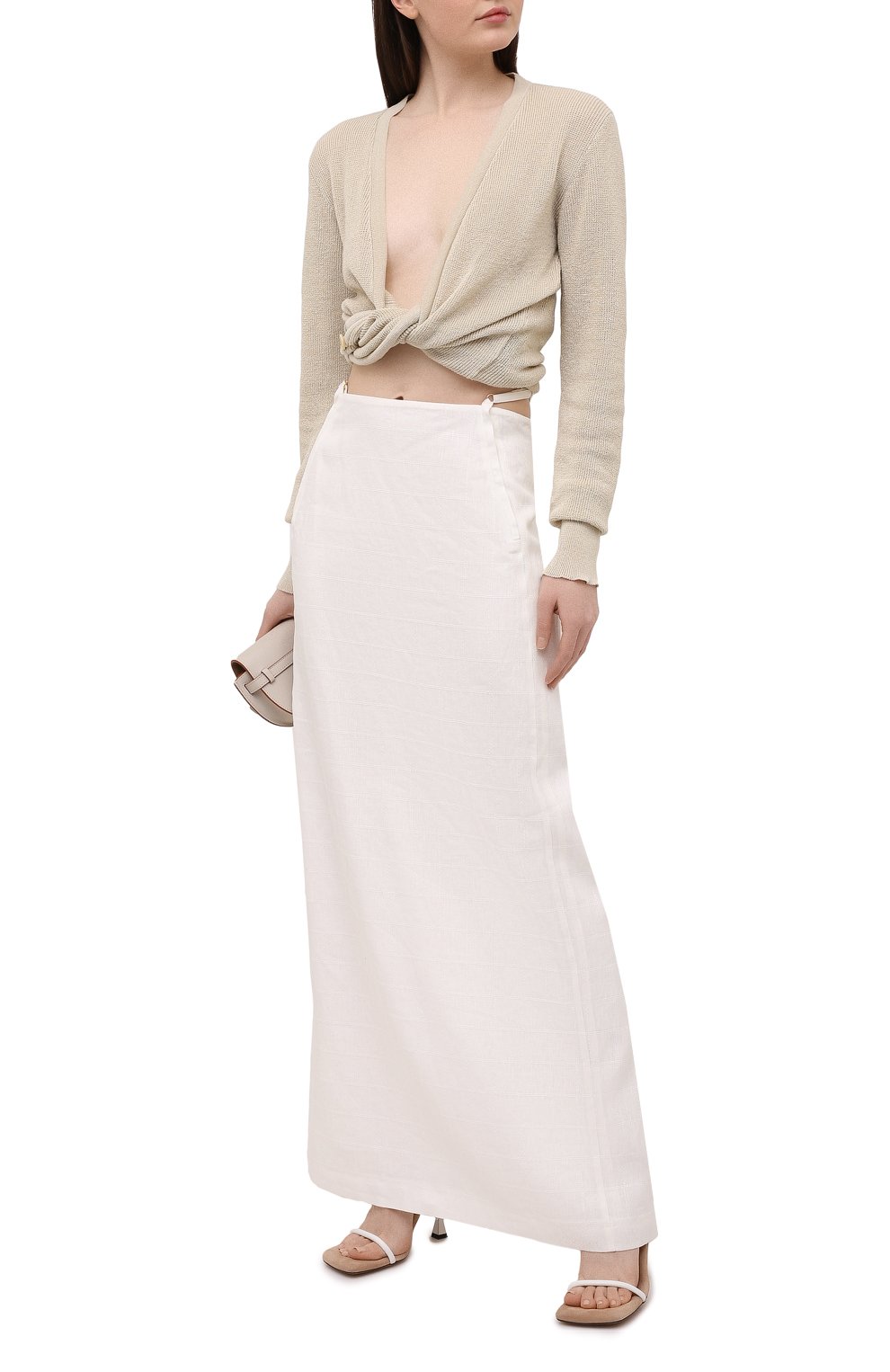 Льняной кардиган JACQUEMUS бежевого цвета по цене 32550 руб., арт. 211KN42/210800, фото 2 Льняной кардиган JACQUEMUS, арт. 211KN42/210800, фото 2