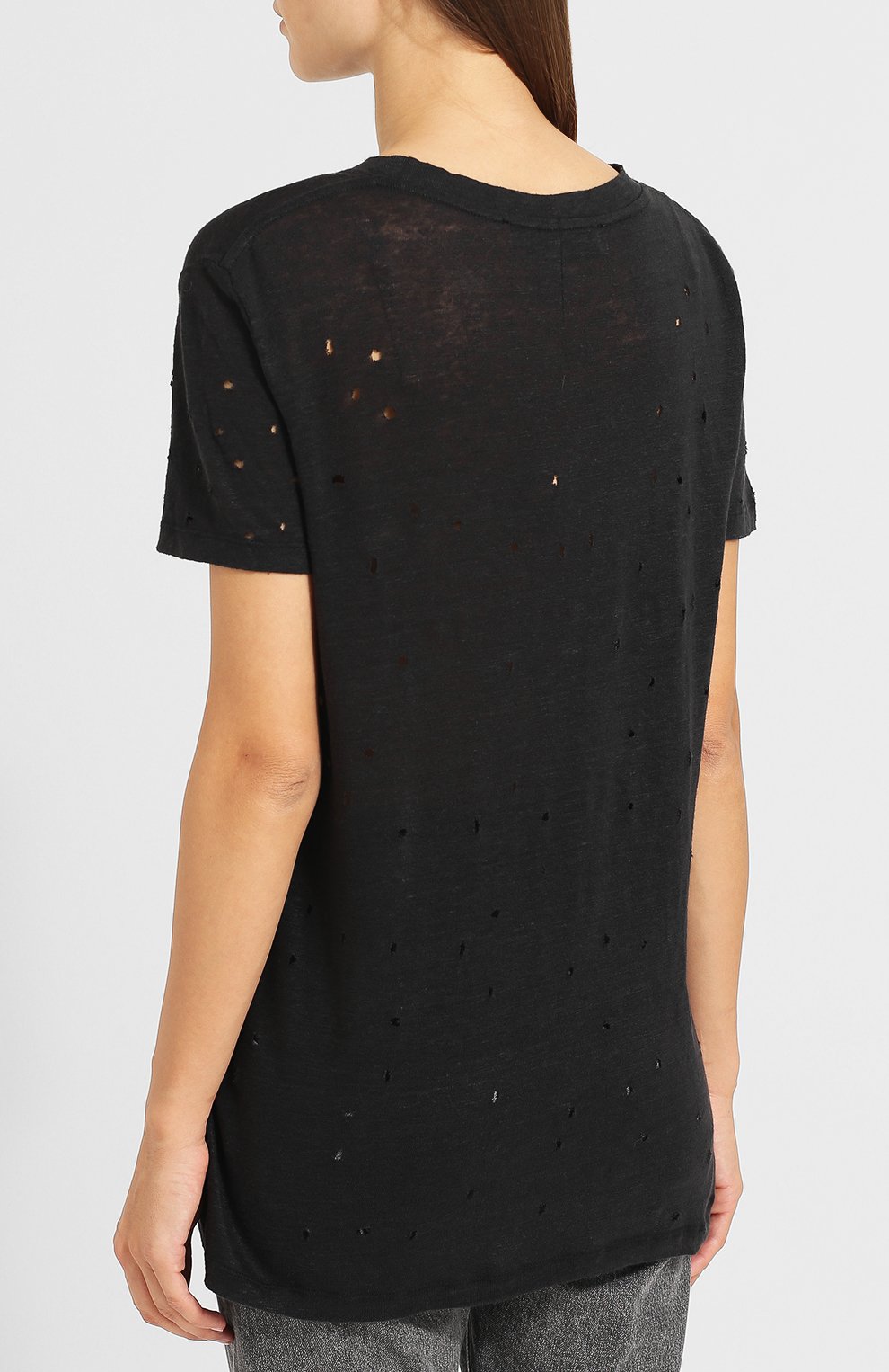 Льняная футболка с декоративными разрезами IRO, арт. 00PWF19CLAY, фото 4