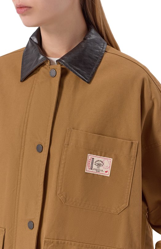 Хлопковая куртка Weekend Max Mara B0ZEN Бежевый  B0ZEN Фото 5