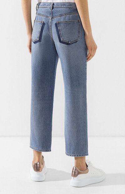Джинсы с потертостями ALEXANDER MCQUEEN синего цвета по цене 71550 руб., арт. 493310/QMM02, фото 4 Джинсы с потертостями ALEXANDER MCQUEEN, арт. 493310/QMM02, фото 4