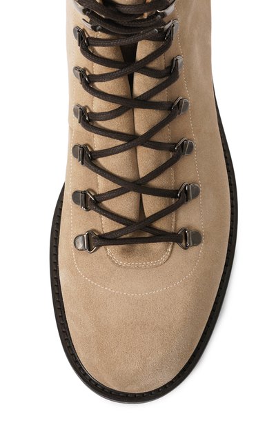 Замшевые ботинки KITON бежевого цвета по цене 158000 руб., арт. USSA462N01495, фото 5 Замшевые ботинки KITON, арт. USSA462N01495, фото 5